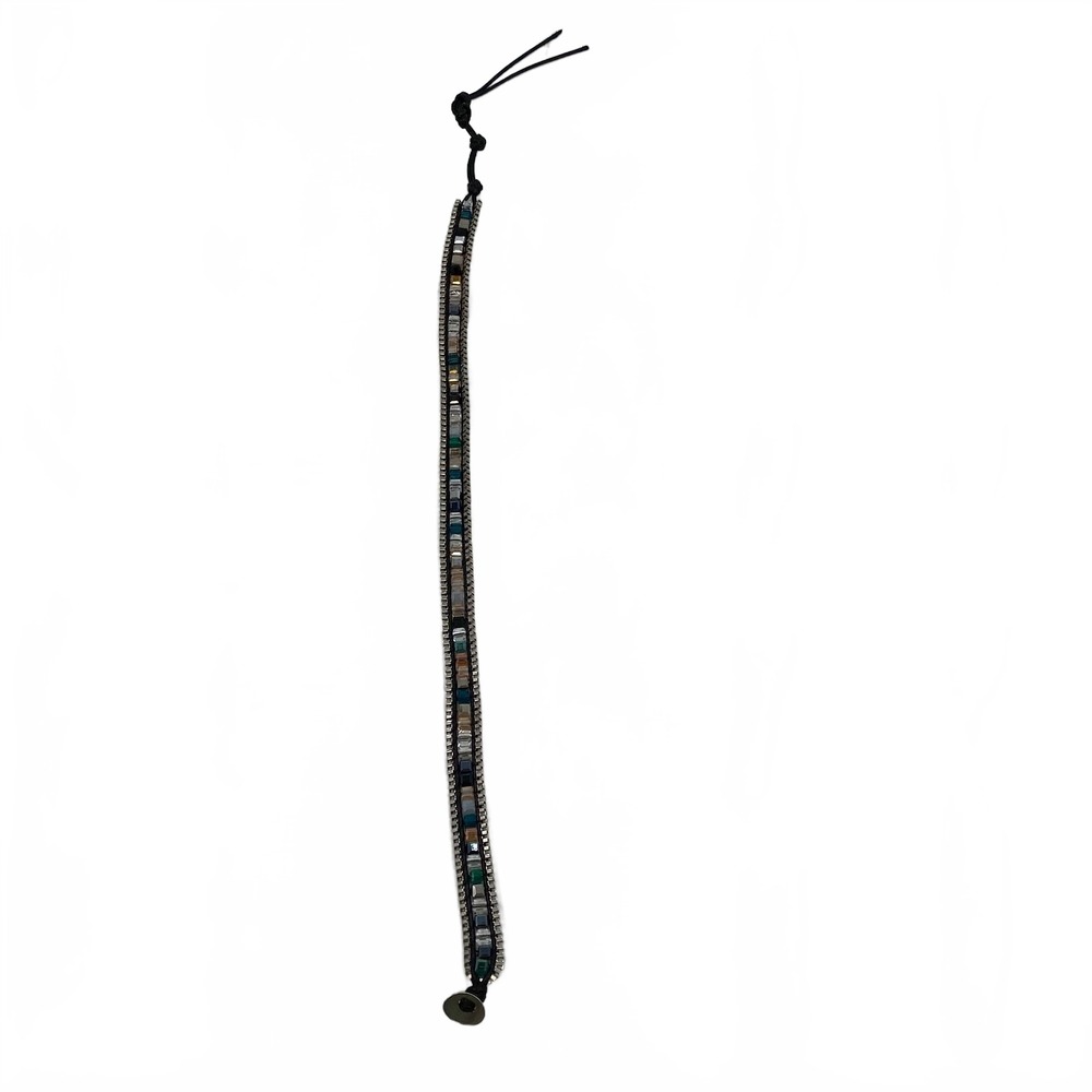 Chan Luu Black Silver Beaded Wrap Bracelet | OS Regular